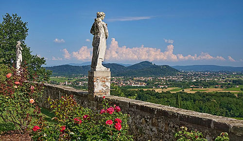 Abbazia di Rosazzo ab dem 11. Jhdt.; ab dem 14. Jhdt. stark befestigt, Foto: Blohm 2020