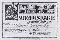Mitgliedskarte 1914