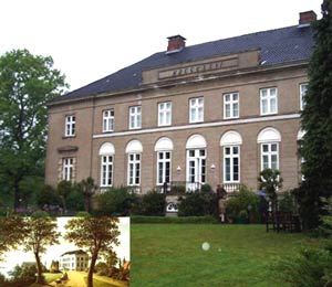 Gudow (hier die Gartenfassade) wurde erst 1828, nach dem Tod des Baumeisters Joseph Christian Lillie, vollendet.