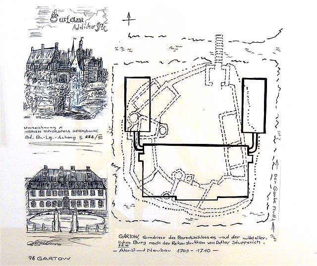 Gartow Schlossgrundriss vor ehemaligem Burggrundriss