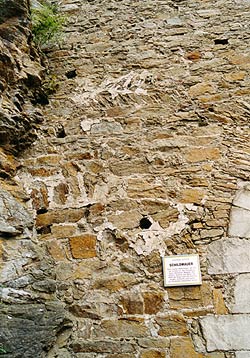 Old wall fragments on the heraldy gate